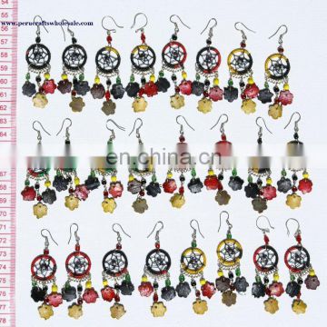 Color Thread Earrings Handcrafted Costume Jewelry Art Wholesale