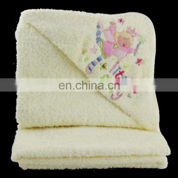 100% cotton embroider baby hood towel
