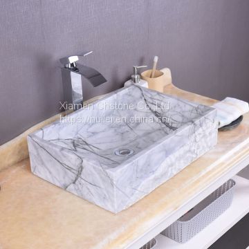 Carrara White Marble Sinks,China White Marble Bathroom Basins