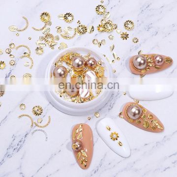 ASIANAIL Factory direct sale Mix Design Metal Rivet And Rhinestone For Nail Art