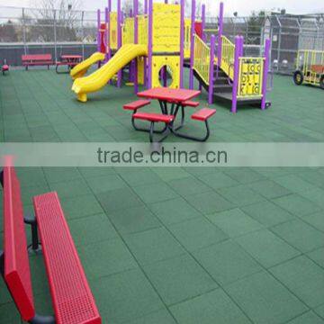Outdoor rubber floor mat for playground with EN1177