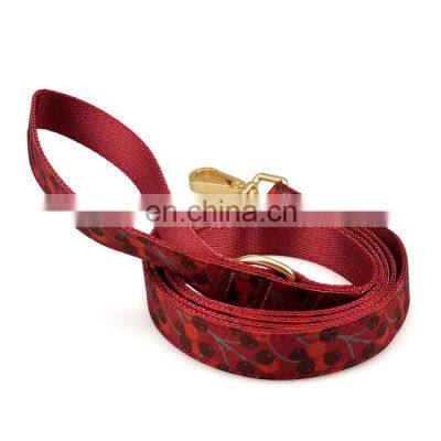 Chinese red dog collars leashes heated dog leash dog running leash training collar