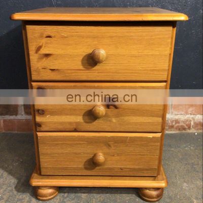 WOODEN BEDSIDE WARDROBE WITH DRAWERS