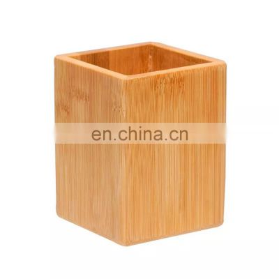 Creative office supplies bamboo and wood pen holder office stationery supplies  storage box