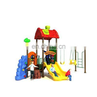 Cheap price double slide with swing amusement park equipment outdoor kids playground
