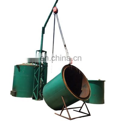 Hoist smokeless coco shell carbonization furnace for making wood charcoal