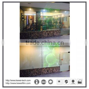 PDLC Self-adhesive window film, any size is available.Used mostly for villa, commerical place,office