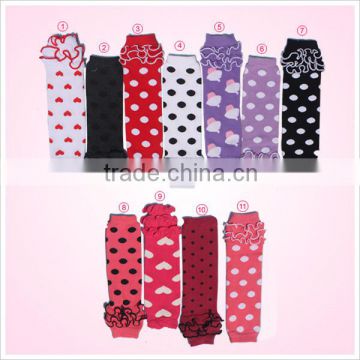Wholesale stylish polka dot baby leg warmers with ruffles in stock                        
                                                                                Supplier's Choice
