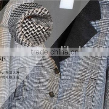 Plover case grid fabrics TR polyester/cotton elastic fabric all around women's jackets