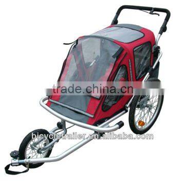 baby trailer jogger with alloy frame