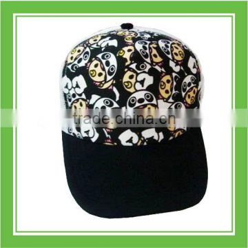 Top Quality Baby Rinne Costume Play Panda Pattern Adjustable Plastic Snapback Polyester Printed Trucker Cap Very Super Light