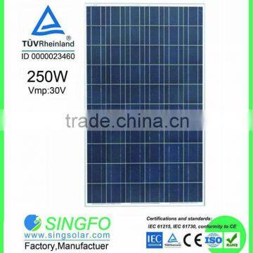 High Efficiency 250W solar panel price in india for home use large quantity