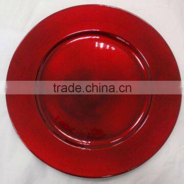 Red Wedding Charger Plate