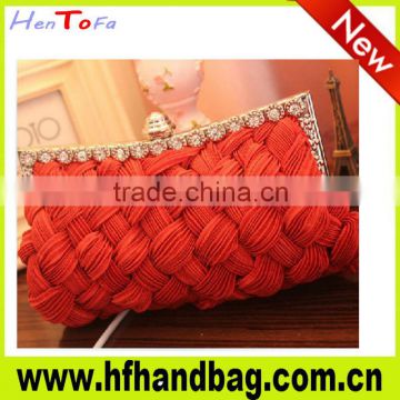 factory sell beautiful woven evening clutch bags vogue cluth bag lady hand bag