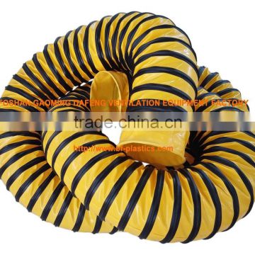 pvc coated flexible air suction duct 165mm x 5m
