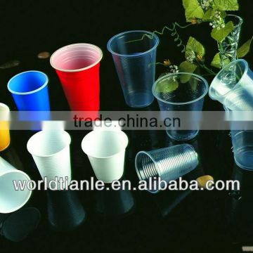 plastic drinking cup with straw