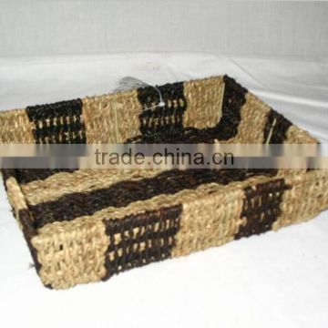 Handwoven seagrass storage basket