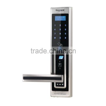 New design ANSI 5 latches mortise touch screen keypad fingerprint door lock