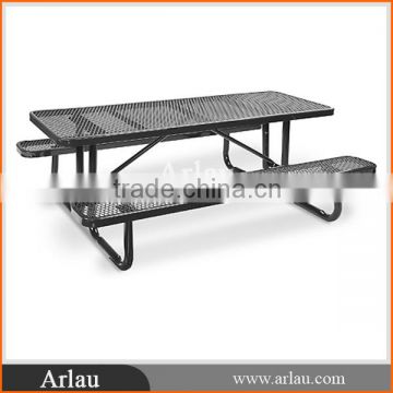 (TB-70)Arlau Hot-sale outdoor steel garden table with bench