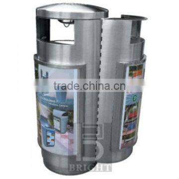 Stainless Steel Advertisement Bin