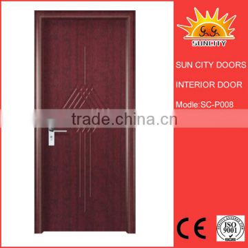 SC-P008 New design high quality wooden PVC door