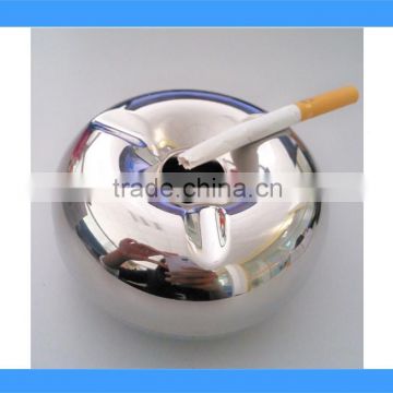 DCA009133 Stainless steel metallic silver color table ashtray, round metal ashtray