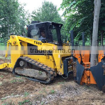 tree spade fixed on excavator or skid steer loader can custom