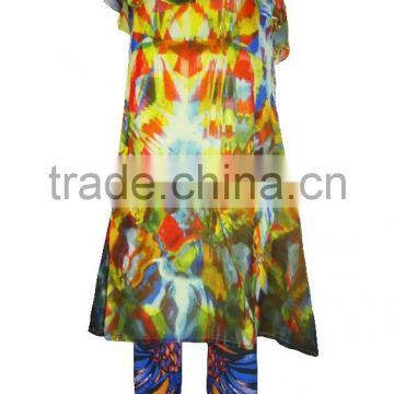 Digital Print Frill Dress
