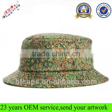 Summer 100 cotton Cheap Floral Bucket Cap Hat