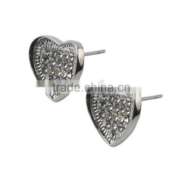 Customized Big Elegant Heart Shape Earrings Saudi Jewelry For Holiday Wholesale