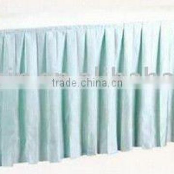 100%polyester jersey stretch wedding table skirting with top cover banquet table skirting