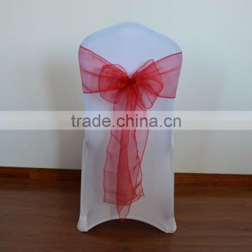 Cheap red organza chair sashes for sale
