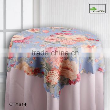 colorful printed table cloth