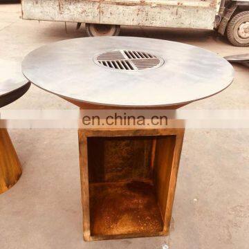 BBQ brazier steel round fire pit designs