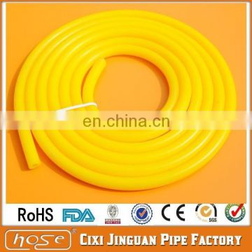 Yellow color thin silicone rubber tube, high quality competitive price silicone rubber tubes