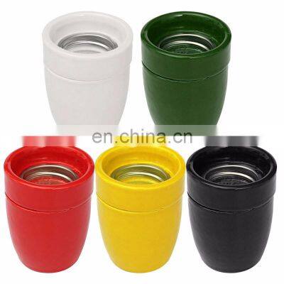 High Quality CE E27 Screw Lamp Base Colorful Ceramic Lamp Holder