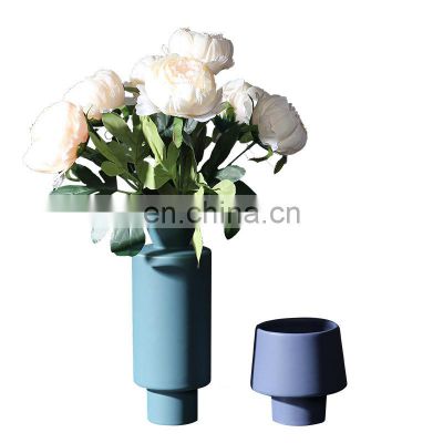 Nordic modern minimalist Morandi color creative decorative ceramic vase