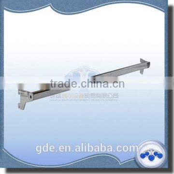 Metal chrome hanging rod for slotted channel