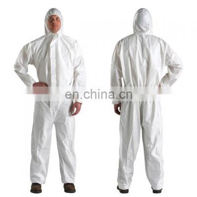 Disposable Coverall White Painters Coverall Large Painter Suit Zipper Elastic Wrists Unisex Workwear Suits