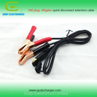 SAE connector to battery clamp with SPT-2 AWG18 cable