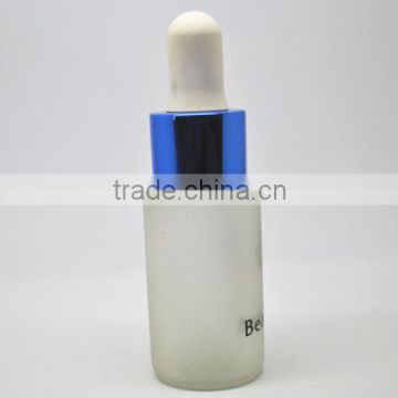 12ml frosted glass bottle with metal dropper