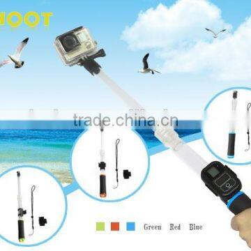 2016 HOT Sale GoPro Transparent Telescopic Pole Monopod Selfie with WIFI Remore Holder