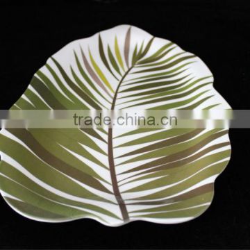 17.3 inch leaf shaped melamine tray