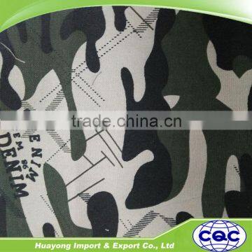 printed polyester workwear camouglage fabric