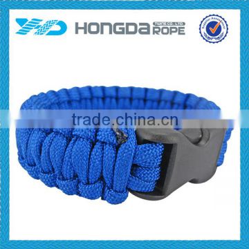 7 strand polyester paracord survival bracelet with plastic button