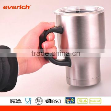 Vacuum Insulated Lidded Car Water Cup with Handle