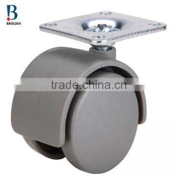 shenzhen general 40mm nylon grey durable 360 swivel furniture caster type caster with plate