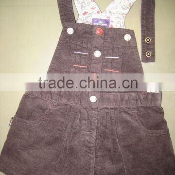 girls corduroy dress chinese children clothing suspender dress for baby girls