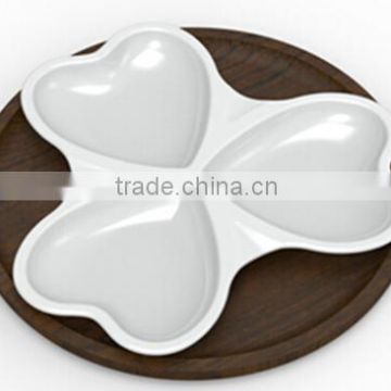 New style fashion white porcelain salad Plate/Snack plate