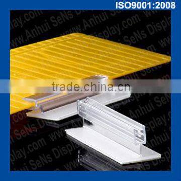 plastic display sign holder with adhesive tape